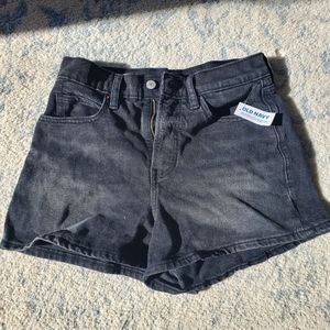 Black Denim Shorts size 6 - Old Navy